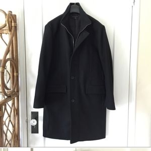 Men's Theory Black Wool Coat